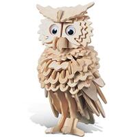 Puzzled 3D Puzzle Owl Wood Craft Construction Model Kit, Fun Unique & Educational DIY Wooden Toy