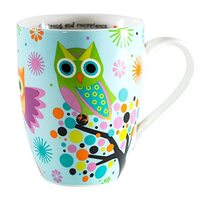 Divinity Boutique Owl Mug - Inspirational Ceramic Coffee Mug with Scripture for Women, Mom, Friends,
