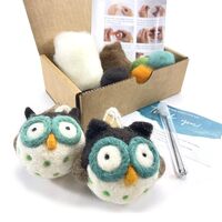 Woolbuddy Needle Felting Kit, Felting Kit, Owl, Felting Kit for Beginners Adult, Wool Felting Kit In
