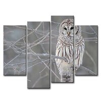 Owl Wall Art Painting White Owl in The Tree Prints On Canvas The Picture Animal Pictures Oil for Hom