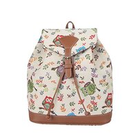 Signare Tapestry Fashion Backpack Rucksack for Women with Owl Design (RUCK-OWL)