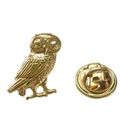 Kiola Designs Gold Toned Owl of Athena Lapel Pin