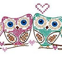 Design Works Crafts, 20" x 30" Stamped Pillowcases for Embroidery, Owls, White