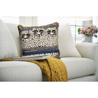 Liora Manne Frontporch Indoor/Outdoor Pillow, 18" Square, Owls
