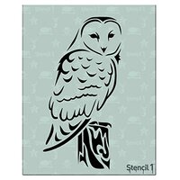 Stencil1 Barn Owl Stencil - Mylar Stencil for Crafts and Decor on Walls Fabric & Furniture Recyc