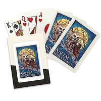 Salem, Massachusetts, Owl and Owlet, Letterpress (52 Playing Cards, Poker Size Card Deck with Jokers