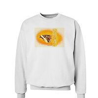 TooLoud Watercolor Owl Moth Sweatshirt - White - XL