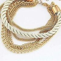 The Crafty Owl Luxury Handmade Braided Woven Rope Multilayer Gold Chain Bracelet -5 Colors-Unisex (W