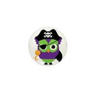 Mini Button (10 Pack) Little Owl Pirate
