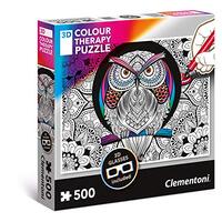 Clementoni 35050 Clementoni-35050-3D Therapy Puzzle-Owl-500 Pieces, Multi-Colour