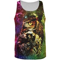 Zen Galaxy Owl of Wisdom All Over Mens Tank Top Multi Large