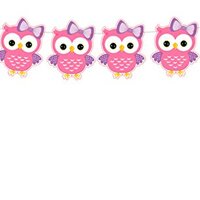 4.5" Tall Owl Garland, Owl Banner, Pink Owl, Owl Birthday, Owl Baby Shower, Owl Party Decoratio