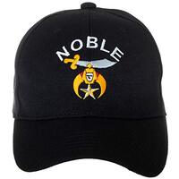 Artisan Owl Noble Shriners Emblem Freemasons Embroidered Black Adjustable Baseball Cap