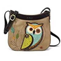 CHALA Crescent Crossbody Women Shoulder Purse with Adjustable Strap - Owl A - taupe