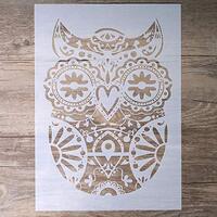 DIY Decorative Owl Stencil Template for Scrapbooking Painting on Wall Furniture Crafts (A4 Size)