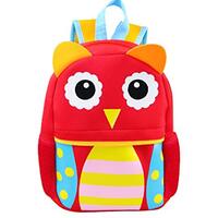 Fenrici Kids Owl Backpack - Cute Neoprene Toddler Bag for Boys & Girls Ages 2-5 - Lightweight, N