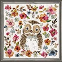 Design Works Crafts Watercolor Owl Counted Cross Stitch Kit, White