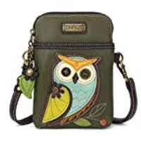 CHALA Crossbody Cell Phone Purse - Women PU Leather Multicolor Handbag with Adjustable Strap - Owl G
