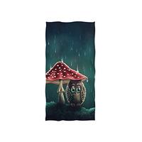 ALAZA Funny Owl Sitting Under Mushroom Soft Bath Hotel Spa Hand Gym Sport Towel 30 x 15 Inches