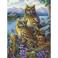 Bits and Pieces - 1000 Piece Jigsaw Puzzle for Adults 20" x 27" - Owls in The Wilderness -