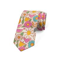 Lunarable Men's Tie, Summer Fruits and Owl, Necktie, 3.7", Multicolor
