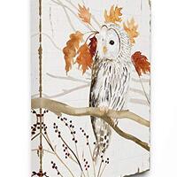 Stupell Industries Owl in Fall Forest Animal Watercolor Painting Canvas Wall Art, 16 x 20, Design by