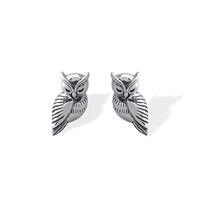 Boma Jewelry Sterling Silver Owl Stud Earrings