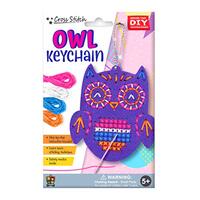 C.S. Kids KC06 Owl Keychain, First Sewing Arts & Crafts Gifts - Animal Crafting Keychain | Educa