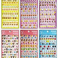Umama Stickers 6 Sheets Little Chicken Dog Cat Frog owl Tiger Cute Animal Cartoon Sticky for Kids Fo