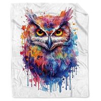 Owl Fleece Throw Blanket Lightweight Super Soft Flannel Bed Blanket Perfect Home Decor for Couch Cha