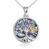 Owl Necklace Gifts Sterling Silver Family Tree of Life Owl Pendant Necklace Christmas Jewelry Gifts 
