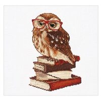 Thea Gouverneur - Counted Cross Stitch Kit - Owlways be Happy! - Aida - 16 Count - Embroidery Kit fo
