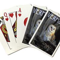 Lantern Press Vermont, Barn Owl (52 Playing Cards, Poker Size)