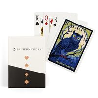 Lantern Press Salem, Massachusetts, Owl Mosaic (52 Playing Cards, Poker Size)