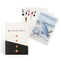 Lantern Press Fairbanks, Alaska, Snowy Owl (52 Playing Cards, Poker Size)