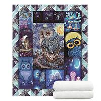YunTu Owl Blanket Owl Gifts for Owl Lovers Women Owl Gifts for Girls Super Soft Sherpa Owl Throw Bla