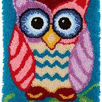 MLADEN Latch Hook Rug Kits DIY Crochet Yarn Rugs Hooking Craft Kit with Color Preprinted Pattern Des