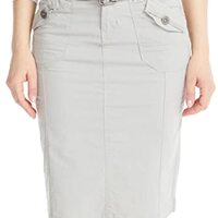 ESTEEZ Plus Size Knee Skirts for Women - Puls Size Cargo Skirt - Virginia (EX802150 Grey Owl 16)