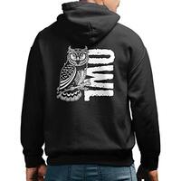 I Love My Owl Clothes Sweatshirts for Mens, Owl Women Long Sleeve Hoodies Black, 2XL