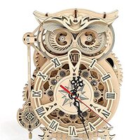Thinas Owl Clock - 3D Puzzle, Wooden Toys, Craft Kits, DIY Model Gift for Adults; Brain Teaser Puzzl