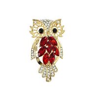 Pretty Owl Crystal Brooch Pins Elegant Rhinestone Animal Statement Brooches Fashion Jewelry Accessor
