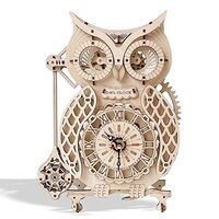 3D Wooden Puzzle Owl Clock Kit Model Kits to Build for Adults Funny Bird Puzzles Animal Shaped Craft