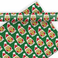 Red and Yellow Owl Christmas Wrapping Paper Premium Gift Wrap Party Decoration Decor (6 foot x 30 in