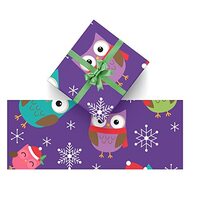 Grandkli Cute Owls Christmas Wrapping Paper 3 Rolls High Gloss & Metallic Prints 58'(W) x23