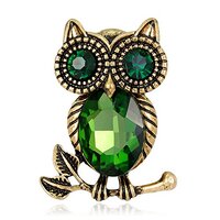 Cute Owl Brooches for Women Girls Colourful Bird Animal Brooch Pins Crystal Safety Pin Dress Accesso