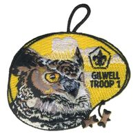 Wood Badge Owl Critter with Beads Patch - Gilwell Troop 1