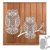 Cute Owl and Foliage Tree Metal Die Cuts for Card Making,Owl Flower Leaf Card Cutting Dies Cut Stenc