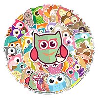 Lovely Owl Stickers for Kids Girls Teens Boys, Cartoon Vinyl Waterproof Stickers for Laptop Hydrofla