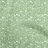 oneOone Cotton Cambric Pear Green Fabric Owl Sewing Material Print Fabric by The Yard 42 Inch Wide