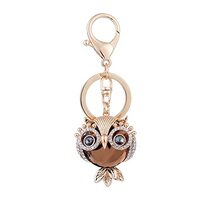 Personality Owl Keychain Key, Handbag Purse Hanging Charms with Carabiner Clip, Birthday Gift Decora